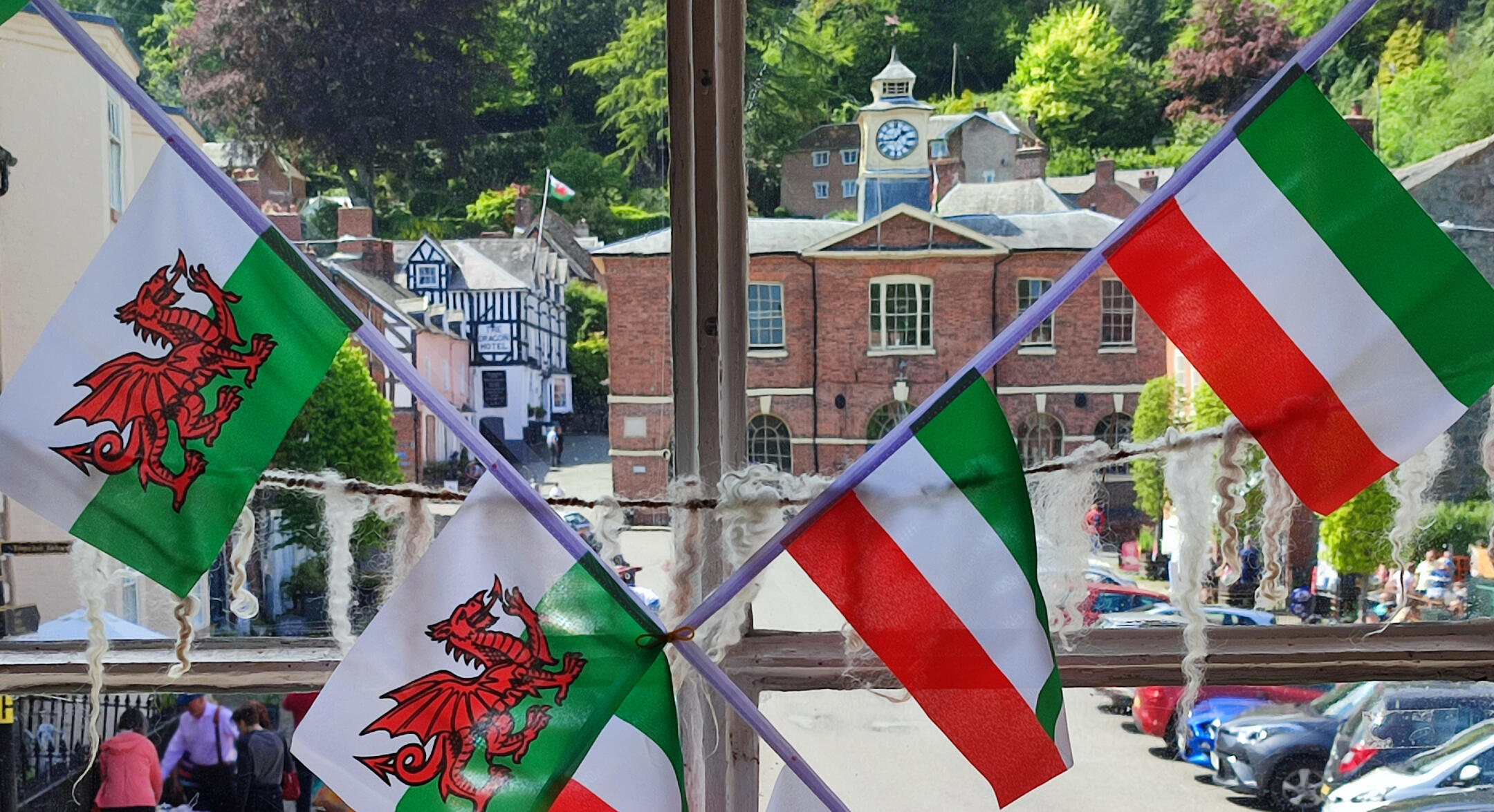 Welsh and Hungarian bunting in Montgomery